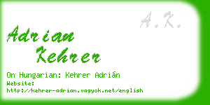 adrian kehrer business card